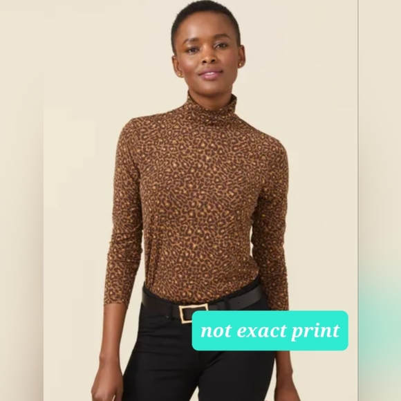 NEW J. McLaughlin Nora Turtleneck,  Animal Print (XL) - Picture 7 of 10